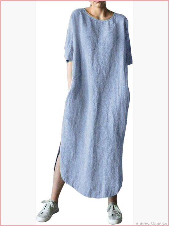 Dresses & Skirts - Casual Maxi Dress Soft Breathable with Pockets Figure Flattering Daily Commute